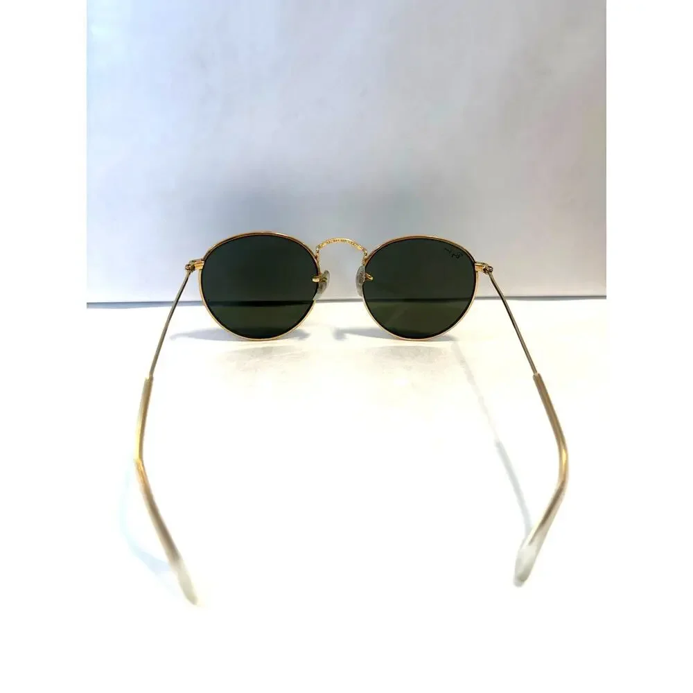 VTG 90s Ray-Ban B&L Gold Round Metal Preppy Sunglasses Festival Unisex 50mm